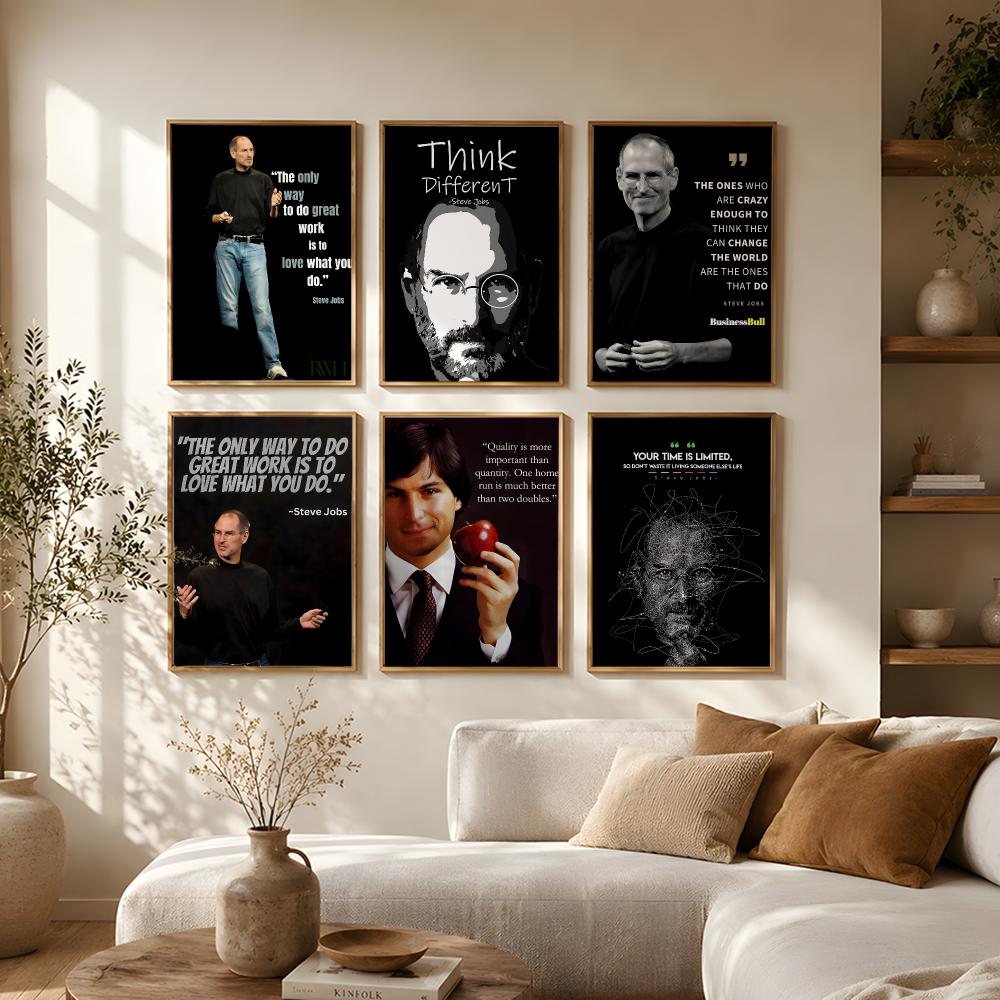 Home Decor Jobs - Постер с цитатами Стивена Джобса, самоклеящаяся