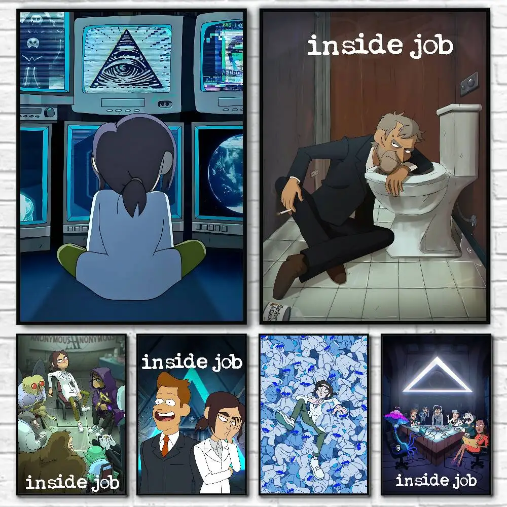 Home Decor Jobs - Мультяшные аниме-постеры I-Inside Job, HD-печать, винтажный