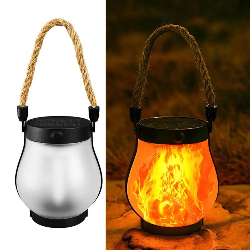 Rope Light Decoration - Солнечная лампа-фонарь с USB-зарядкой, перезаряжаемая, для