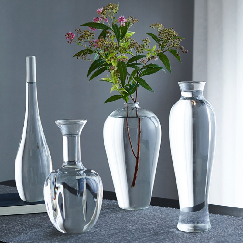 Home Decor Zen Style - Элегантная прозрачная стеклянная ваза в китайском