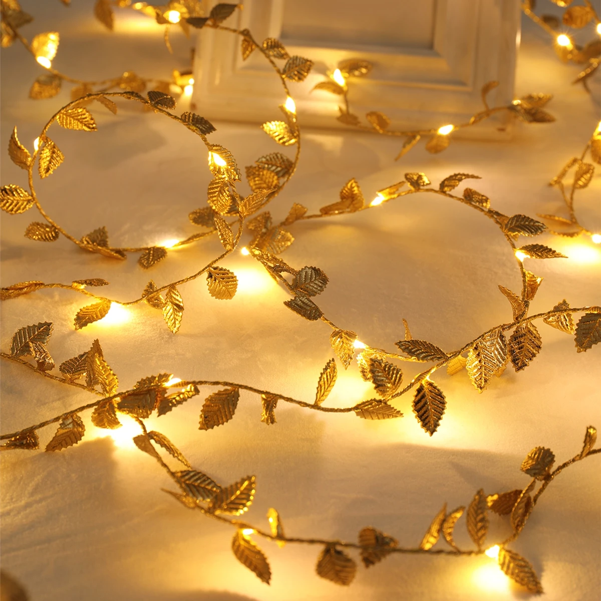 Rope Light Decoration - 20/50/100 светодиодов, золотистые и Серебристые маленькие