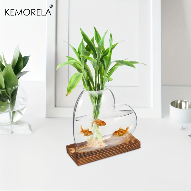 Terrarium Glass Bottle - Гидропонная ваза Love 1/2 шт., зеленая