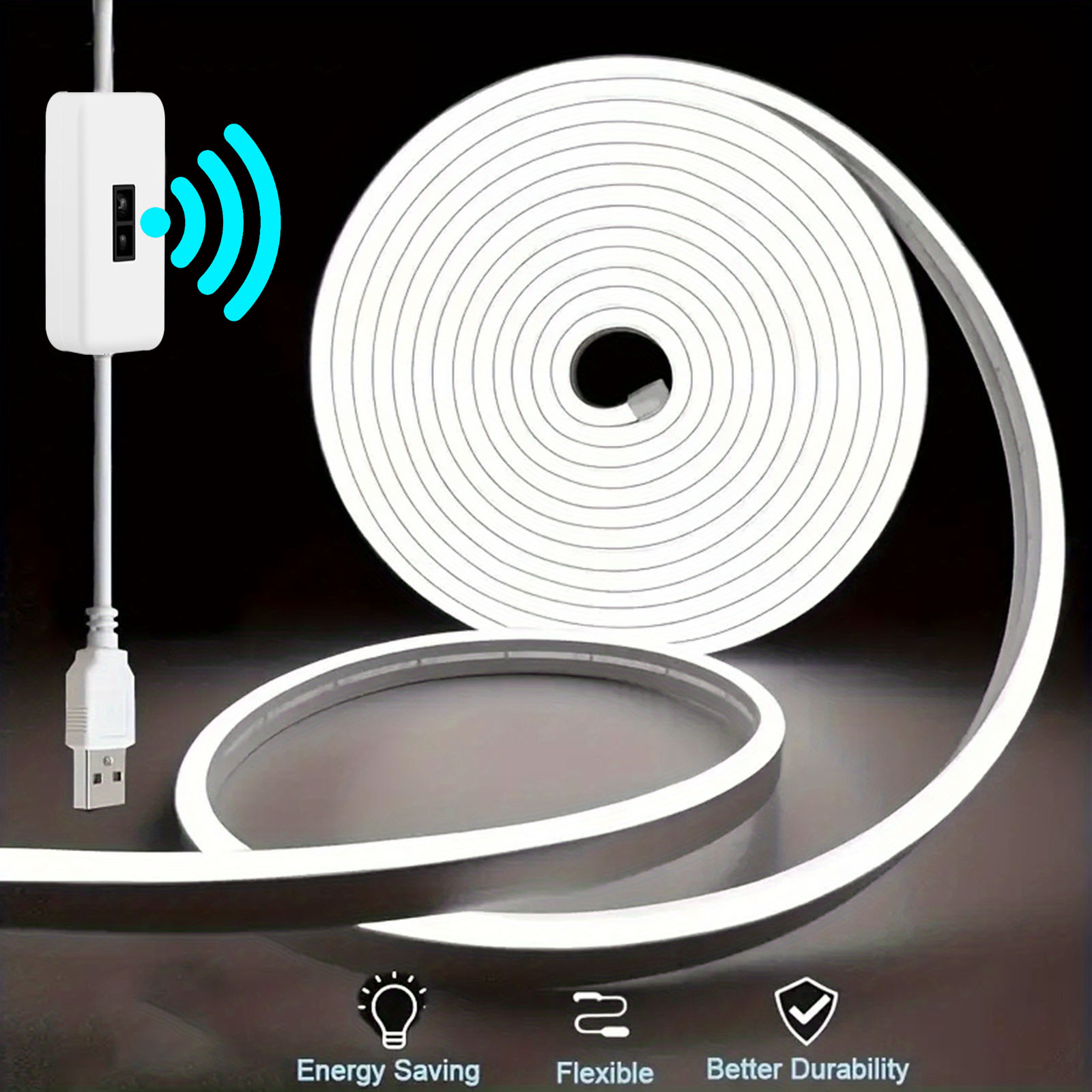 Rope Light Decoration - Датчик движения, неоновая светодиодная лента, USB-переключатель