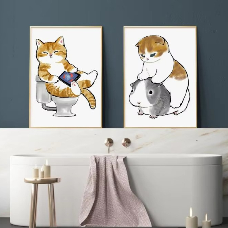 Home Decor Orange - 1 шт. -- Очаровательный оранжевый кот: