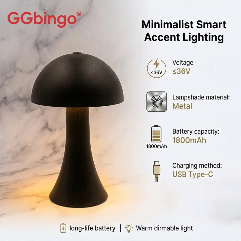 Home Decor Ikea - Настольная лампа GGbingo в форме гриба,