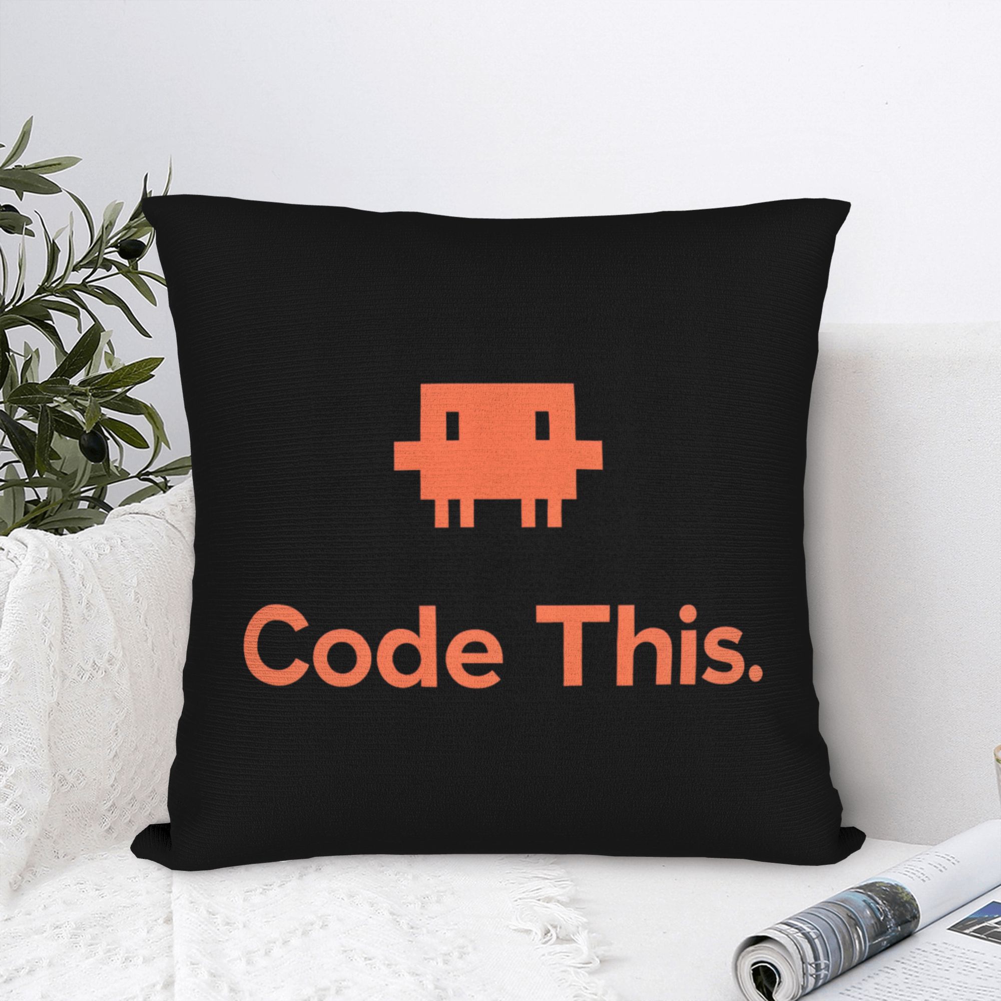 Home Decor Ai Free - 3D-наволочка Orange Cube Ananx1 с дизайном