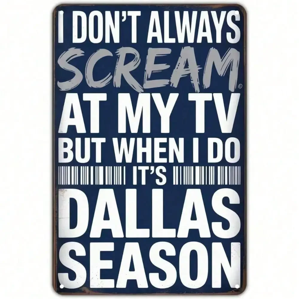 Home Decor Dallas - Металлическая табличка Dallas Cowboys, винтажный деревенский