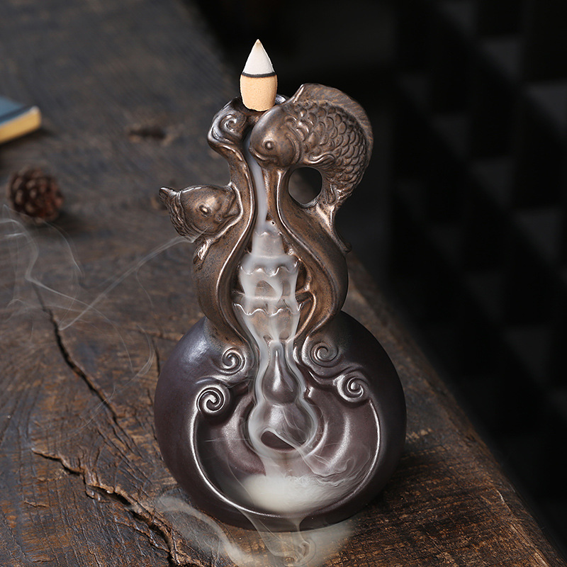 Home Decor Zen Style - Керамическая курильница-горшок для благовоний с обратным