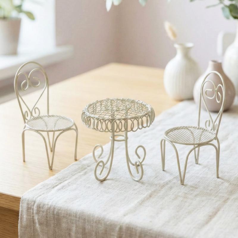 Home Decor Furniture - 1/3 шт. Миниатюрная железная мебель для