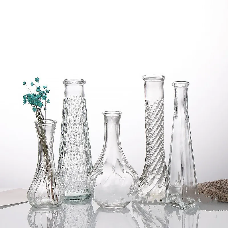 Terrarium Glass Bottle - Простая ваза с нитками, тонкая стеклянная
