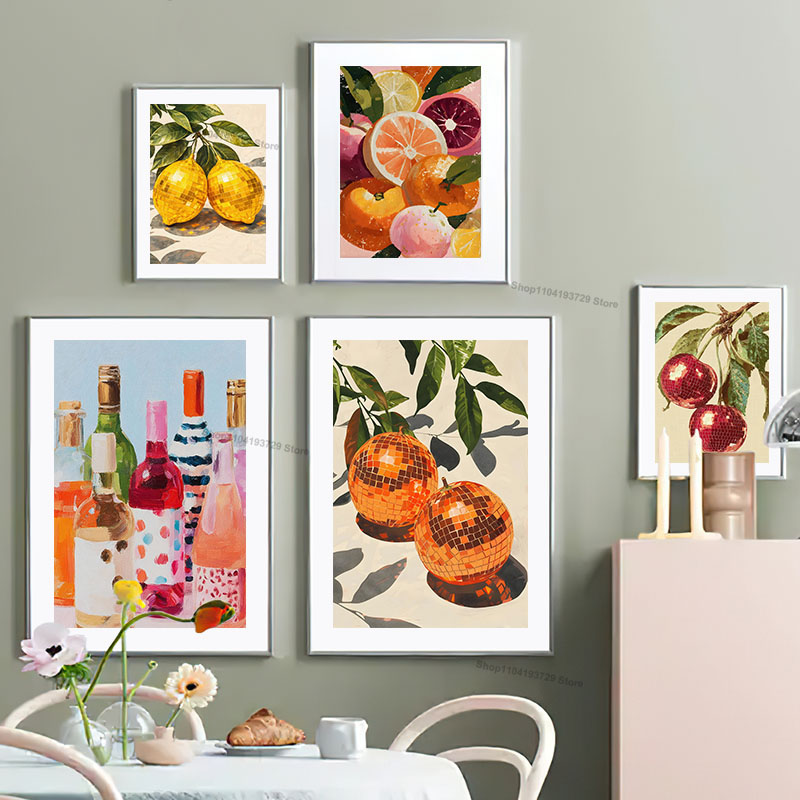 Ретро-постер с лимонами, апель – обзор и цена Home Decor Orange