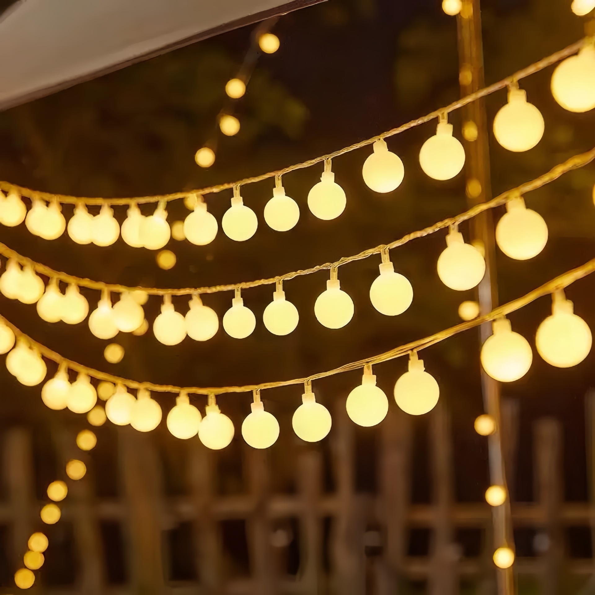 Белые гирлянды-шарики на батар – обзор и цена Fairy Lights Bedroom
