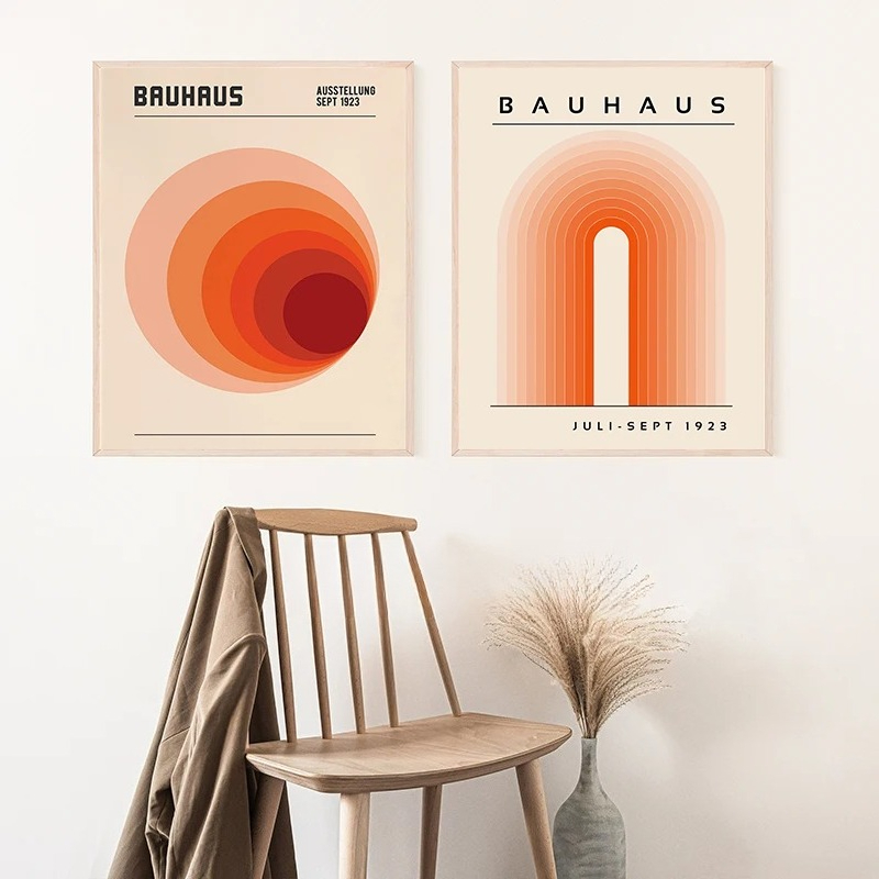 Оранжевый Баухаус, ретро-арт,  – обзор и цена Home Decor Orange