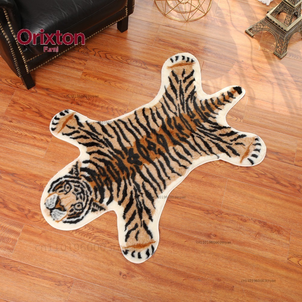 Коврик с принтом тигра, леопар – обзор и цена Cowhide Rug Faux
