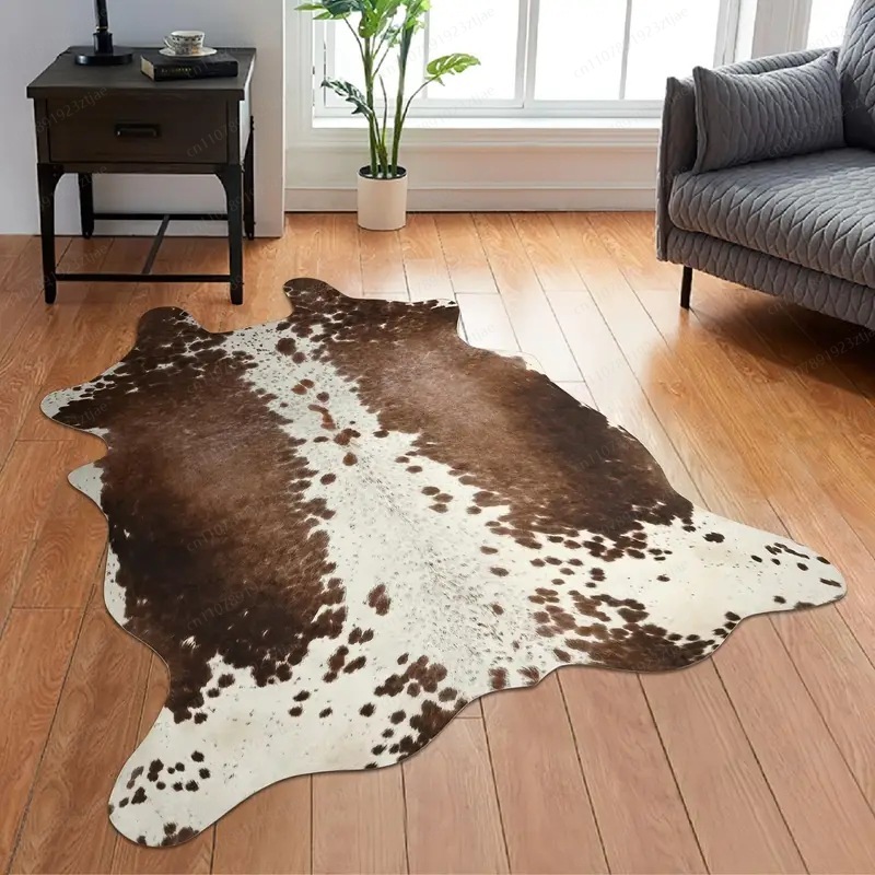 Ковер из искусственной кожи по – обзор и цена Cowhide Rug Faux