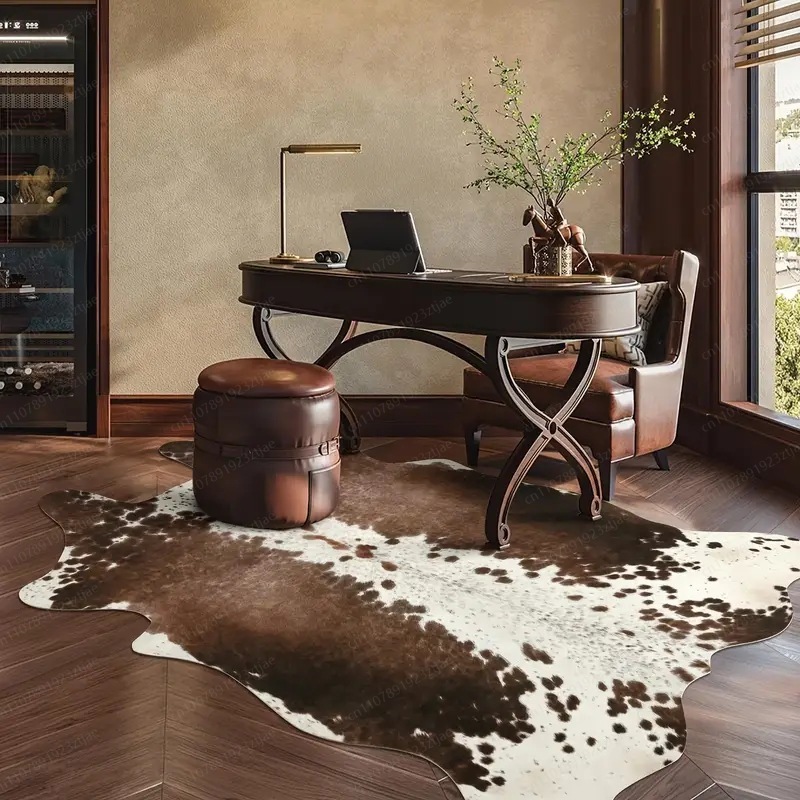 Ковер из искусственной кожи по – обзор и цена Cowhide Rug Faux