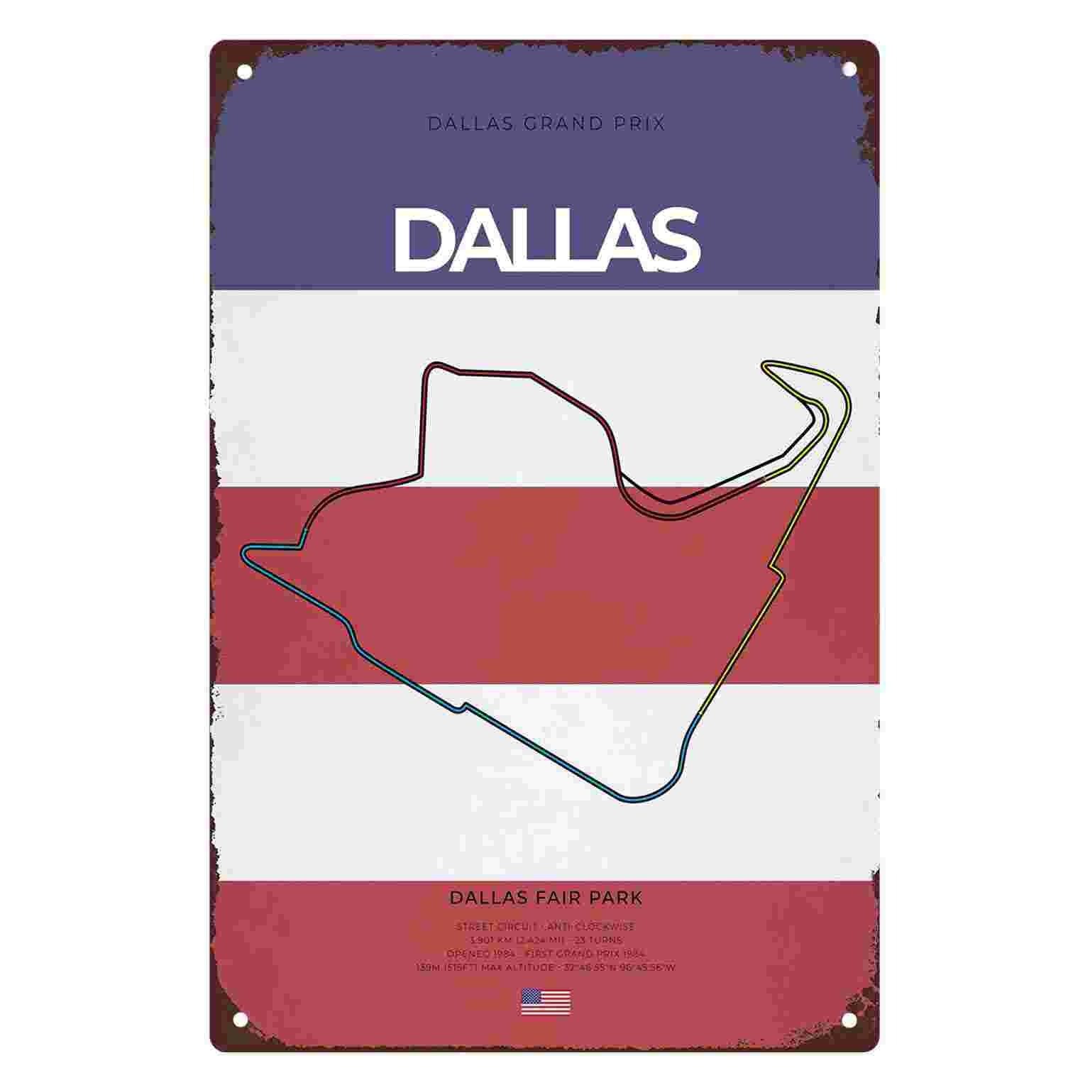 2D плоский винтажный гоночный  – обзор и цена Home Decor Dallas