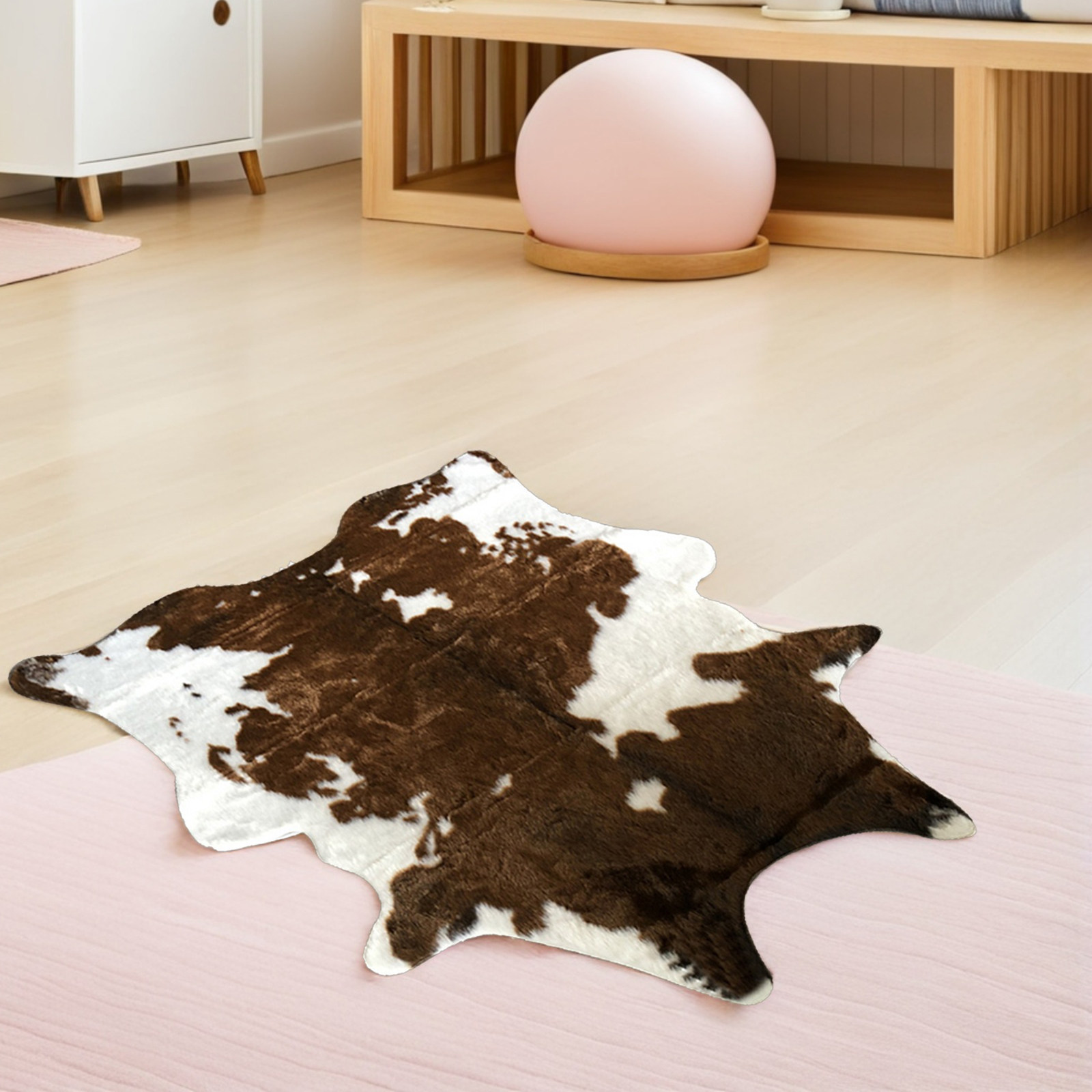 Ковер из искусственной кожи с  – обзор и цена Cowhide Rug Faux