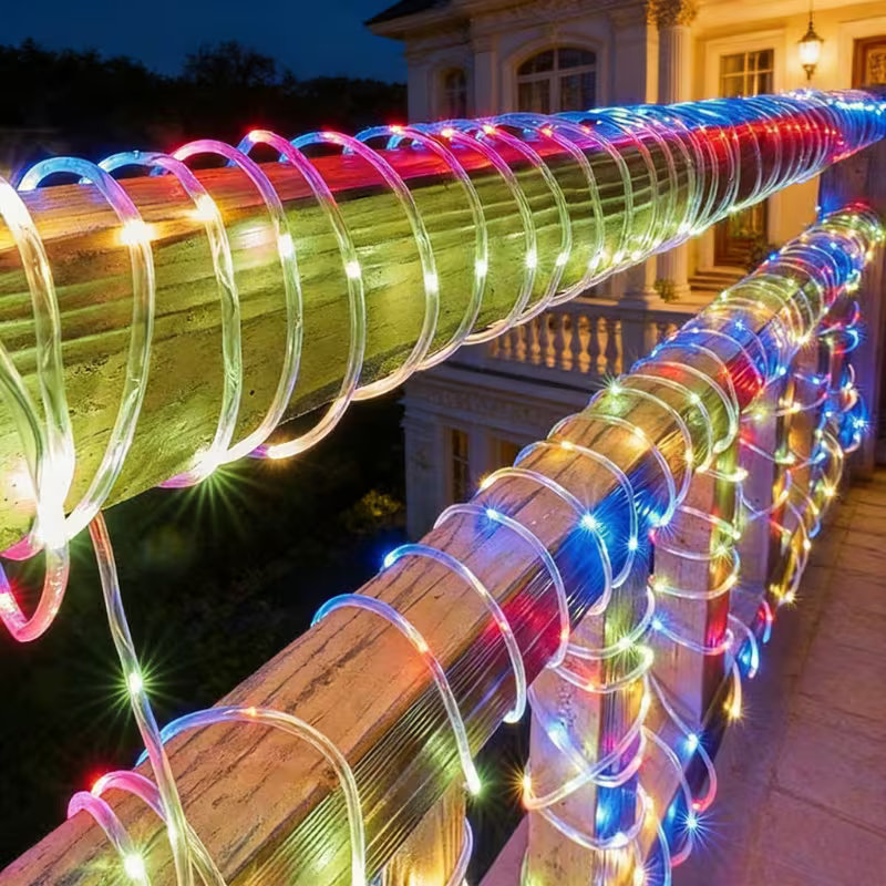 Солнечные гирлянды-трубки 50/1 – обзор и цена Rope Light Decoration