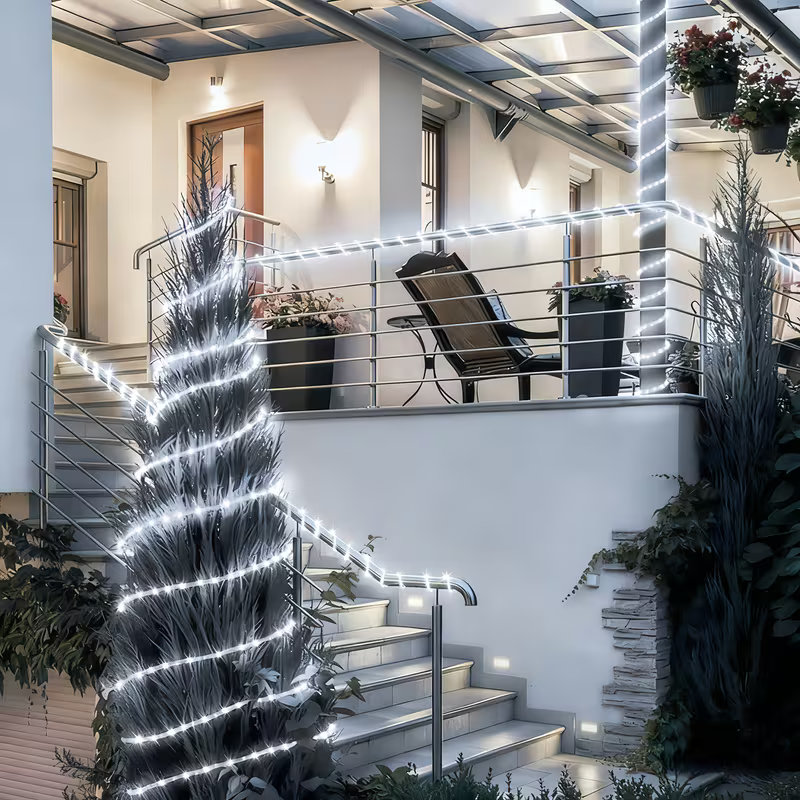 Солнечные гирлянды-трубки 50/1 – обзор и цена Rope Light Decoration