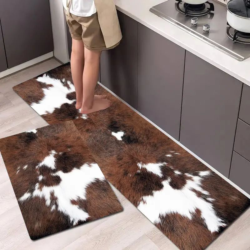 VIKAMA 1/2 шт. Кухонный коврик – обзор и цена Cowhide Rug Faux