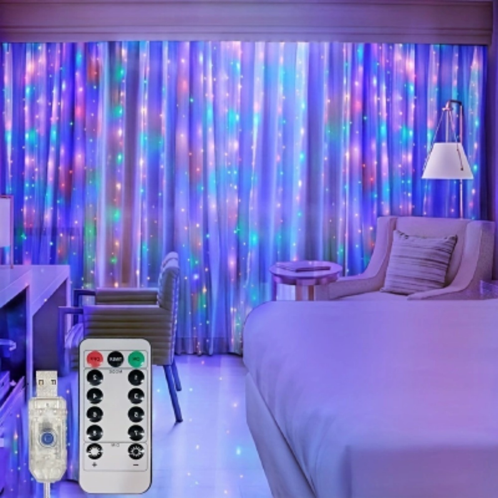 Светодиодная гирлянда-штора 3/ – обзор и цена Fairy Lights Bedroom