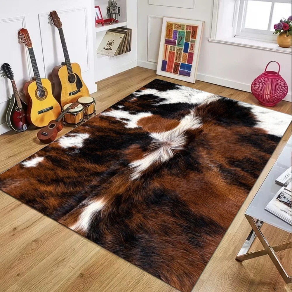 Ковер с имитацией узора коровь – обзор и цена Cowhide Rug Faux